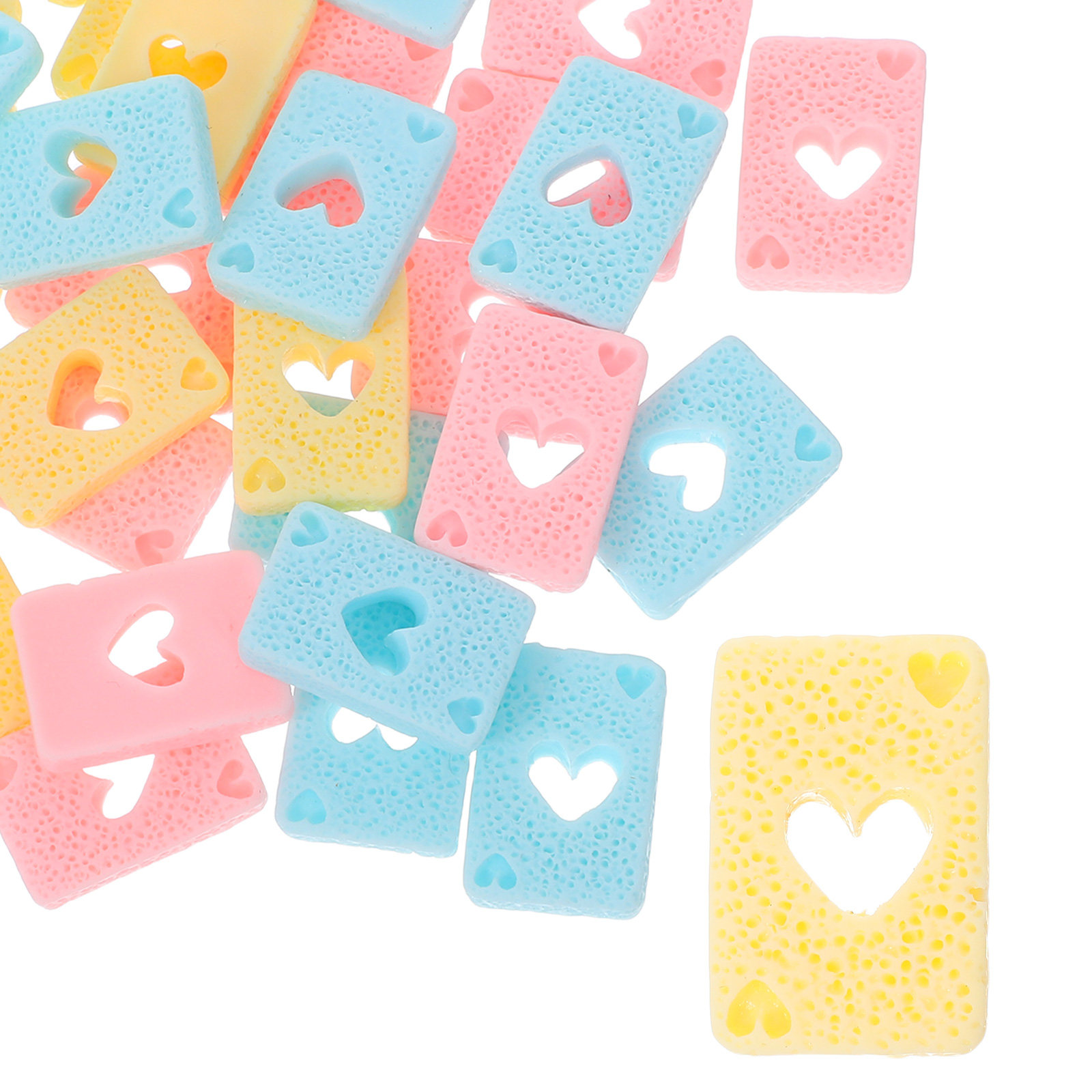 Embellishment Crafts - 30Pcs Resin Poker Charms Macaron Palette