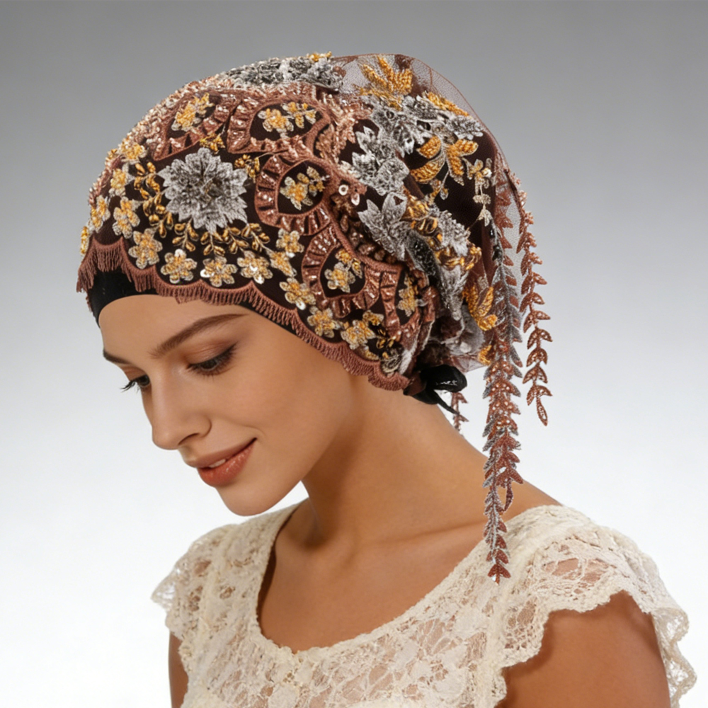 Tassel Fringe Trim - New Ethnic Tassel Headscarf Beaded Embroidery
