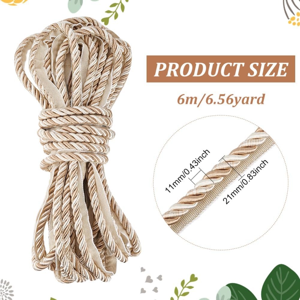 6M Polyester Twisted Lip Cord  - огляд і ціна Cord Trim Twisted