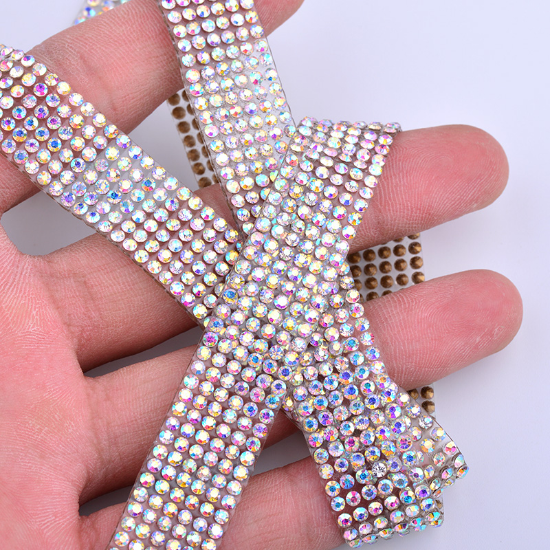 JUNAO 5Yard Crystal AB Rhinest - огляд і ціна Crystal Mesh Fabric