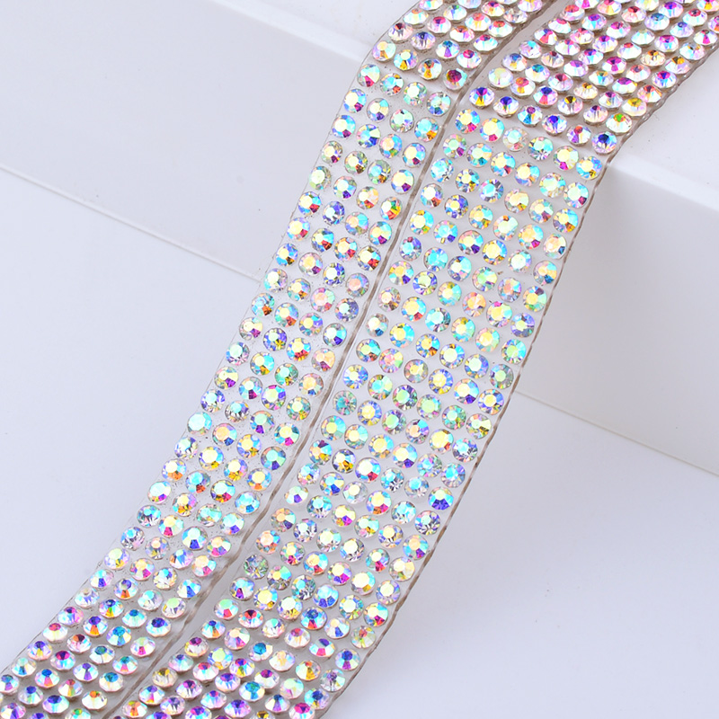 JUNAO 5Yard Crystal AB Rhinest - огляд і ціна Crystal Mesh Fabric