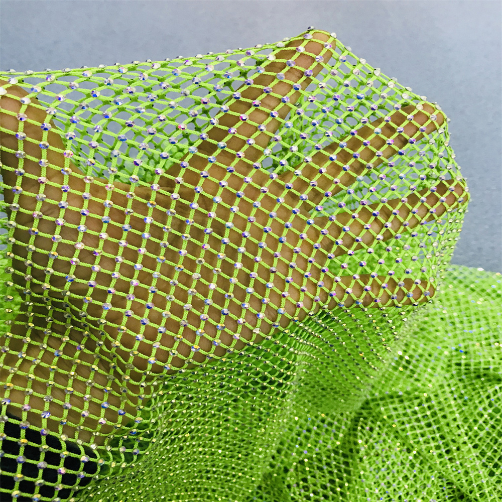 Chunky Glitter Blue Yellow Gla - огляд і ціна Crystal Mesh Fabric
