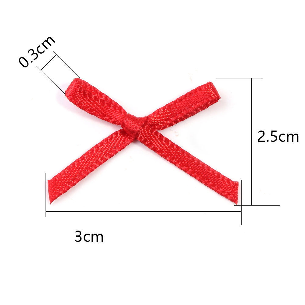 50Pcs 2.5x3cm Ribbons Mini Sat - огляд і ціна Christmas Craft Embellishment