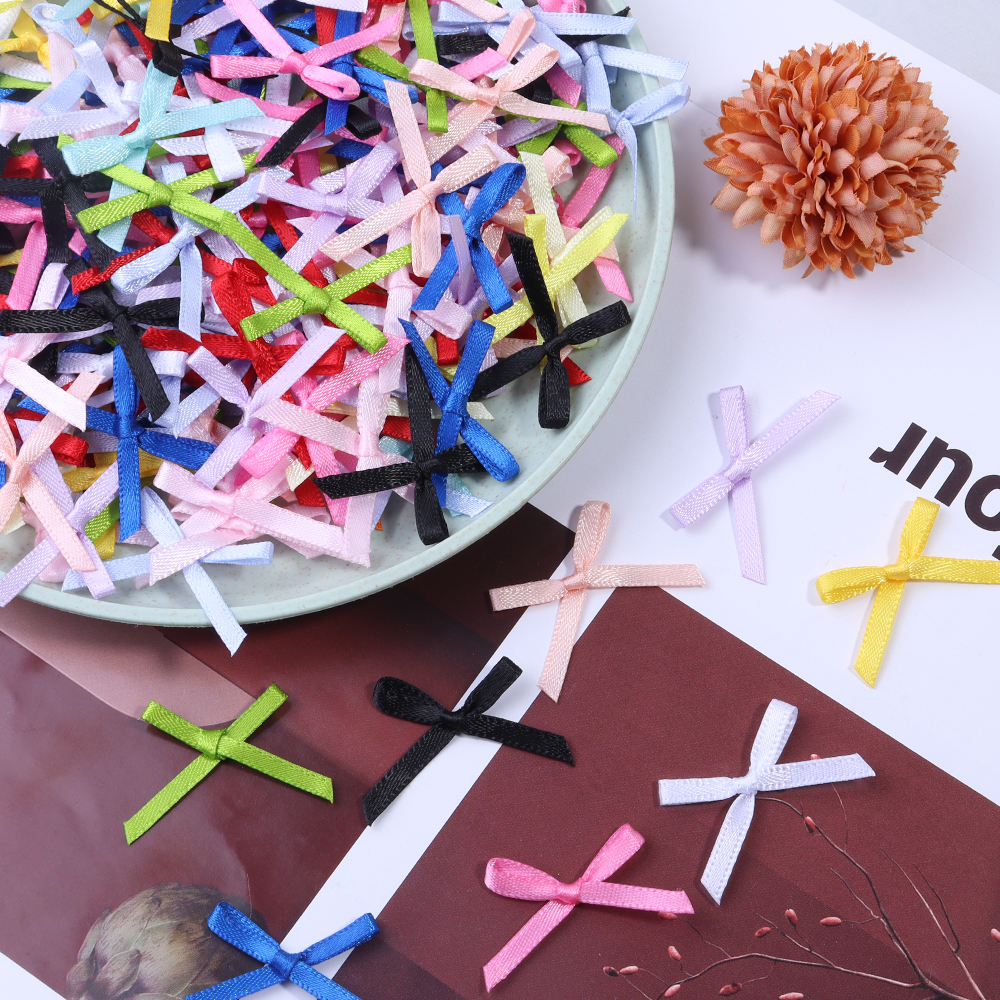 50Pcs 2.5x3cm Ribbons Mini Sat - огляд і ціна Christmas Craft Embellishment