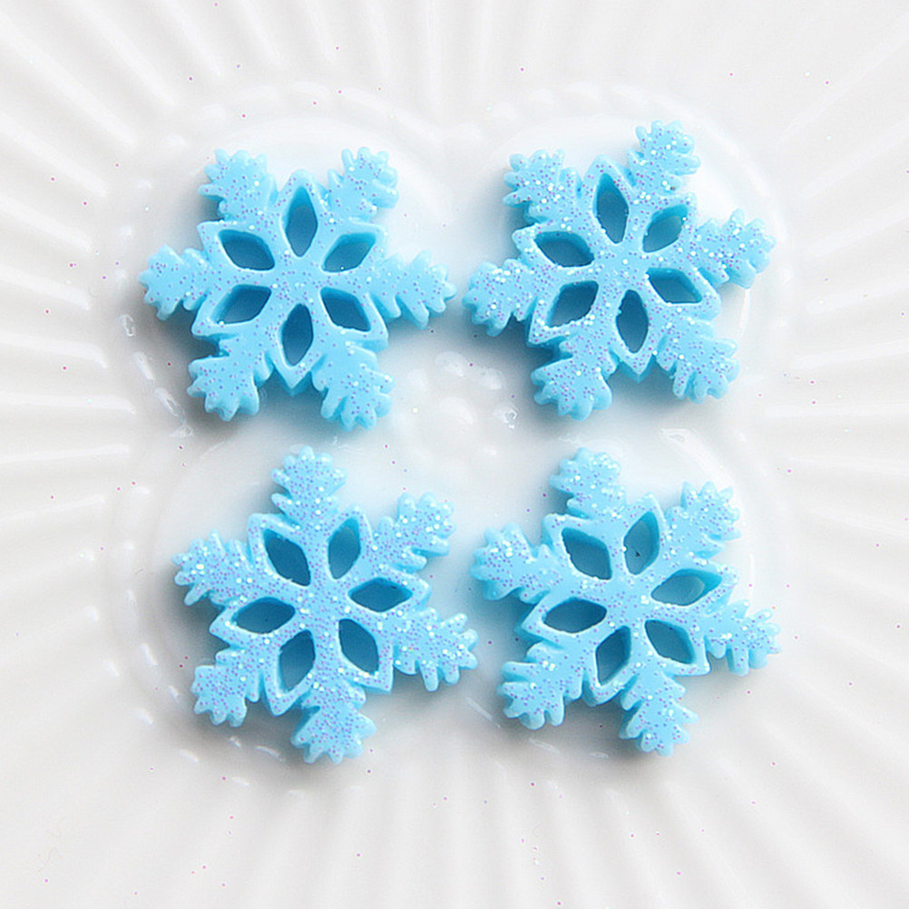 50Pcs Mini Resin Snowflakes Or - огляд і ціна Christmas Craft Embellishment