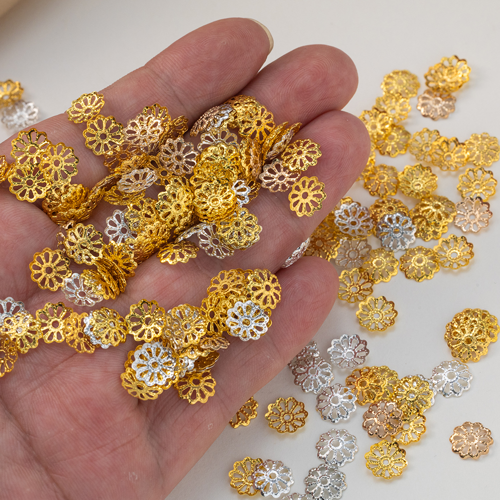 200pcs 7/9mm Filigree Flower H - огляд і ціна Embellishment Crafts