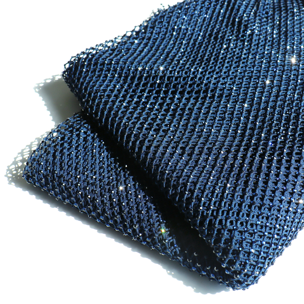 SS10 Rhinestones Mesh Navy Col - огляд і ціна Crystal Mesh Fabric