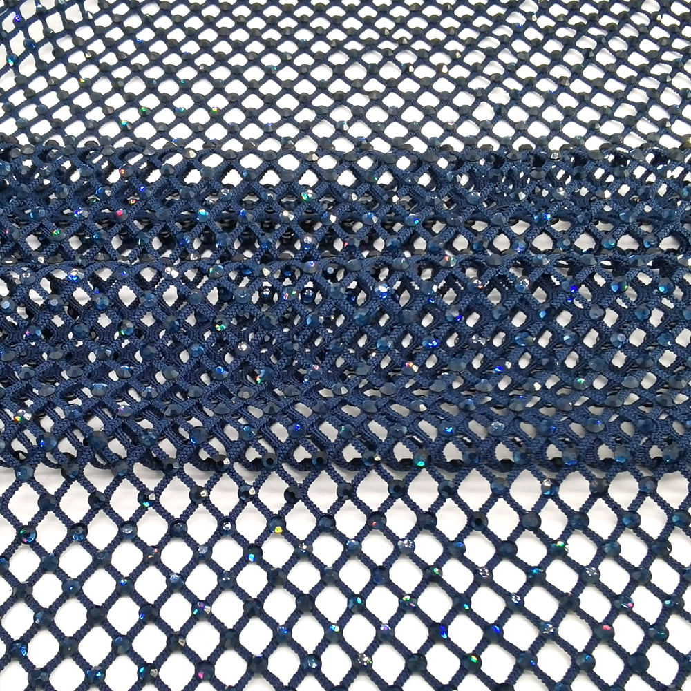 SS10 Rhinestones Mesh Navy Col - огляд і ціна Crystal Mesh Fabric