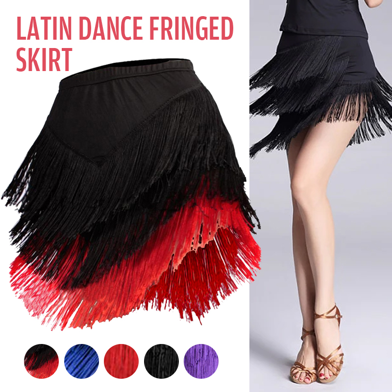 New Fashion Latin Dance Skirt  - огляд і ціна Tassel Fringe Trim