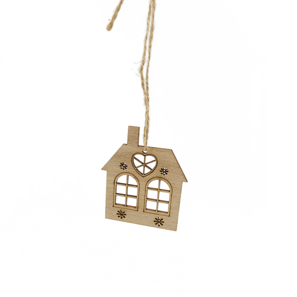 10pcs Wooden Hollow House Cuto - огляд і ціна Christmas Craft Embellishment