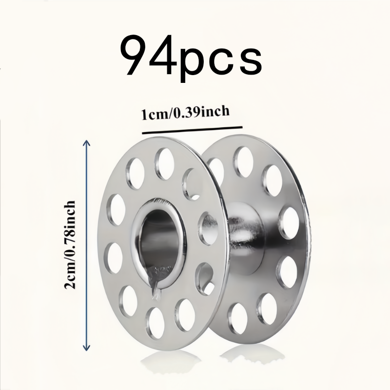 94Pcs Rustproof Metal Bobbins, - огляд і ціна Embroidery Craft