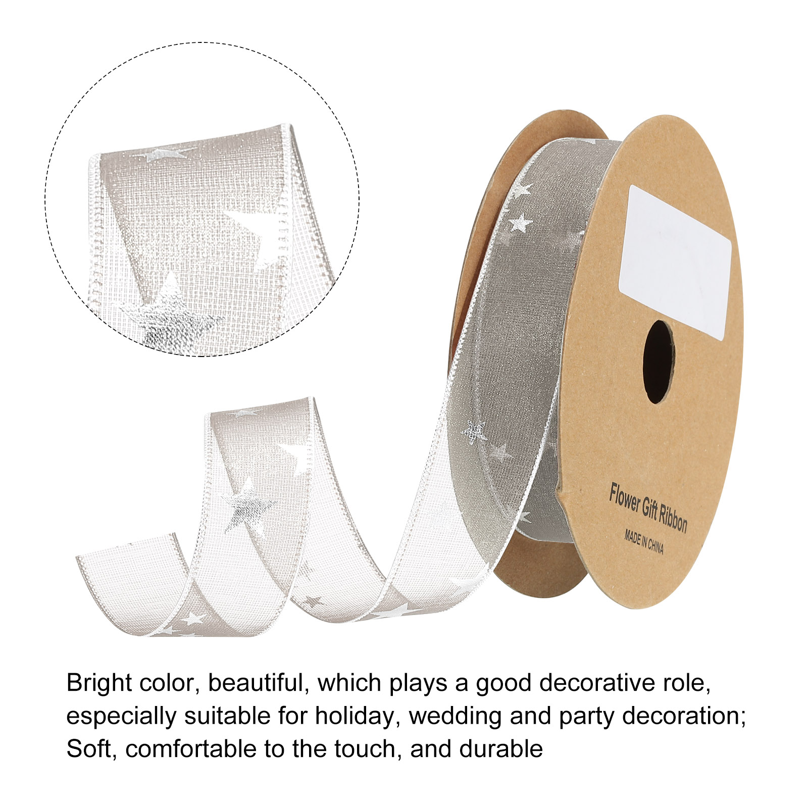 1 Inch 20 Yard Star Organza Sh - огляд і ціна Organza Ribbon Spool