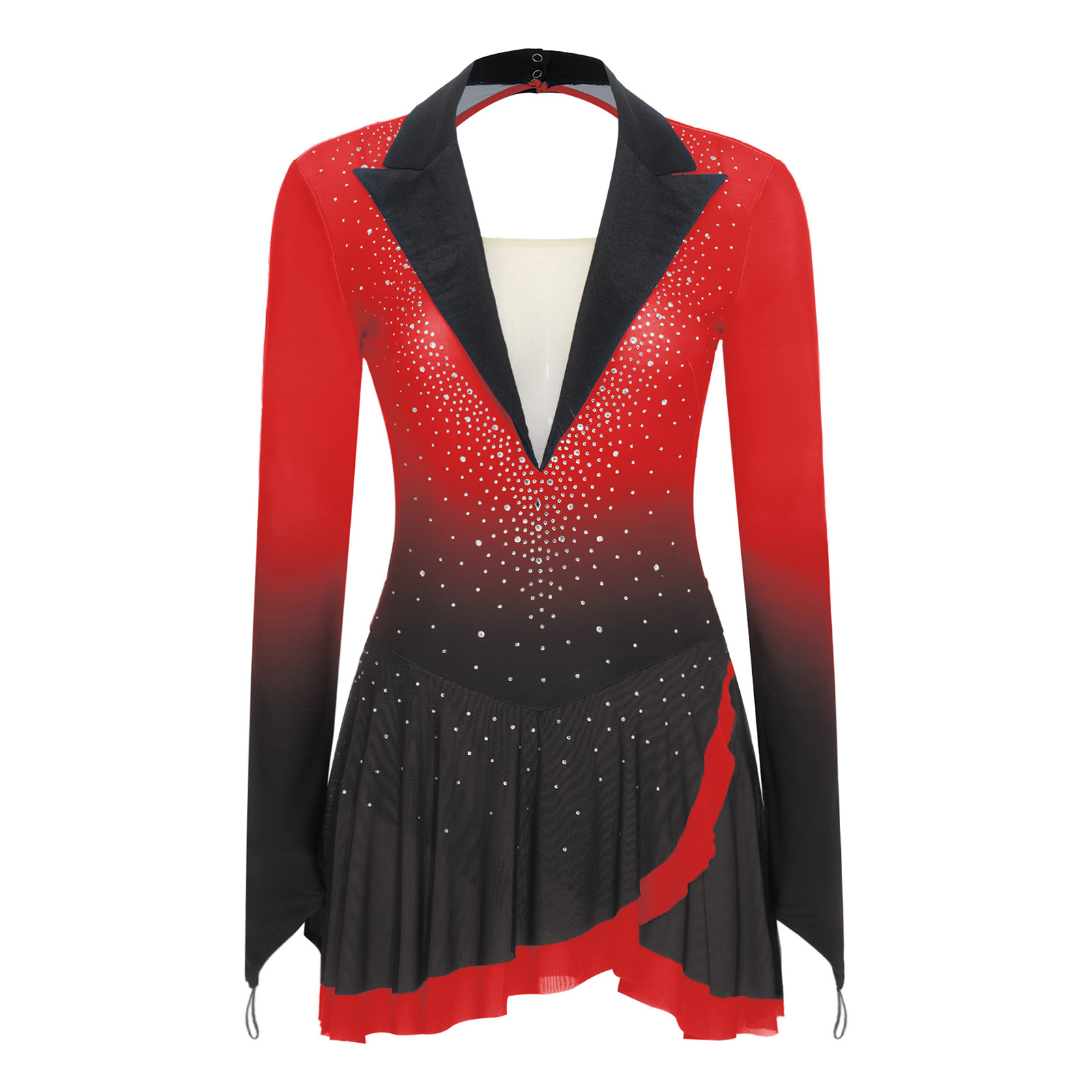 Womens Sheer Mesh Gymnastics B - огляд і ціна Rhinestone Banding Trim