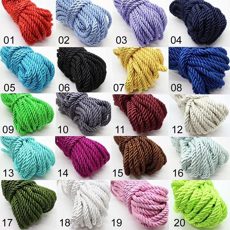 5/10M Silk Rope 3-Ply Braided  - огляд і ціна Cord Trim Twisted