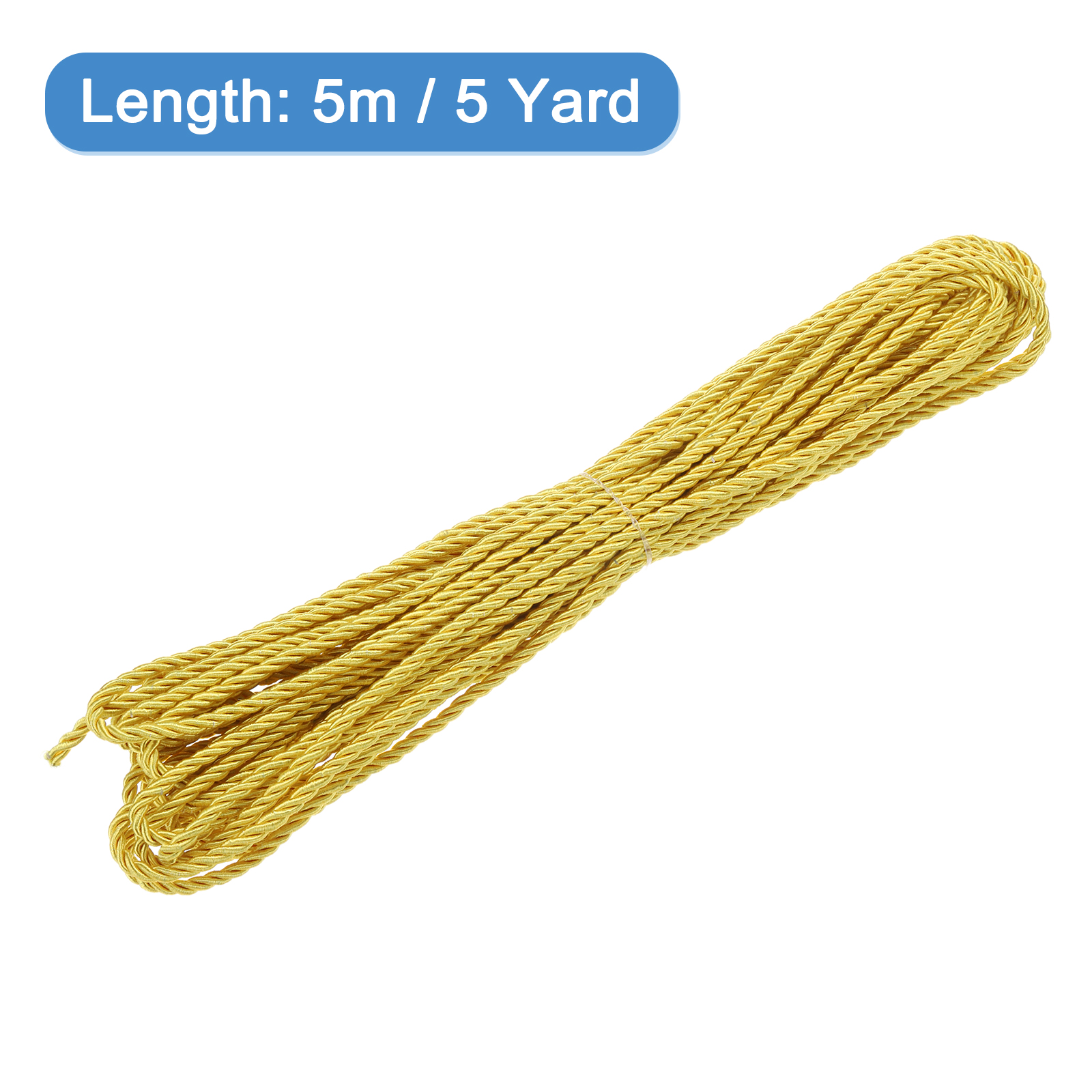 Uxcell 5 Yard 3mm Twisted Cord - огляд і ціна Cord Trim Twisted