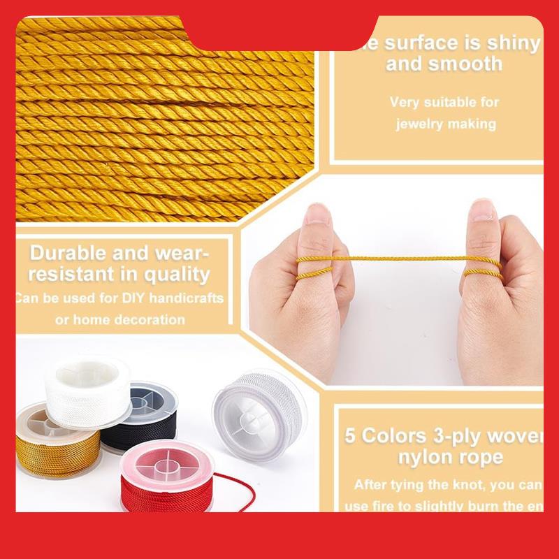 Twisted Nylon Cord 3-Ply Satin - огляд і ціна Cord Trim Twisted
