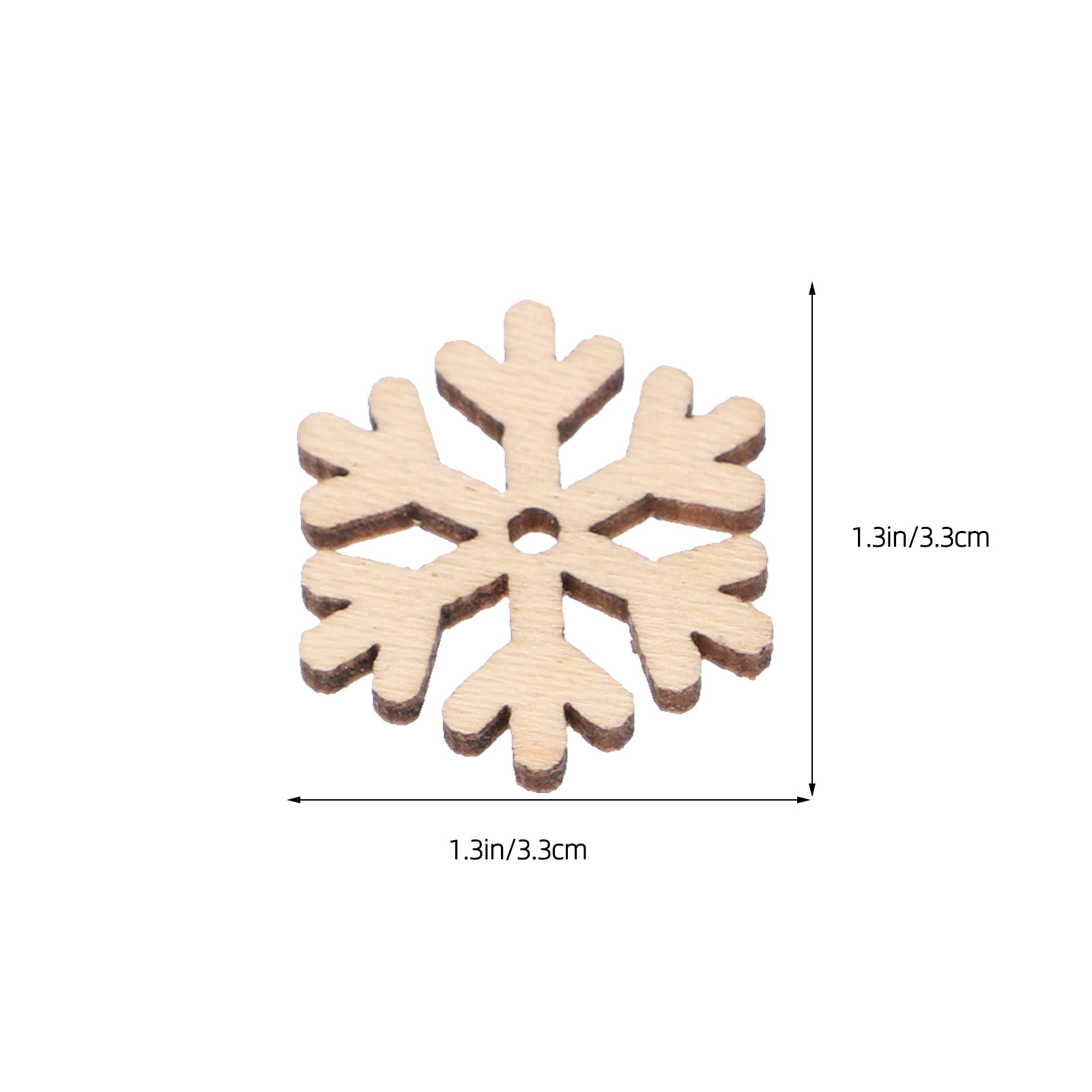 100Pcs Mini Wood Snowflake Cut - огляд і ціна Christmas Craft Embellishment