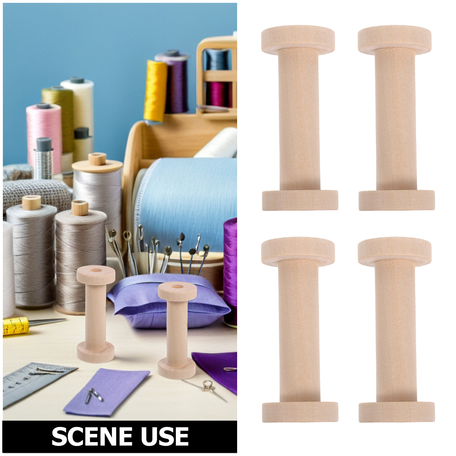 15Pcs Vintage Wooden Spools Em - огляд і ціна Embroidery Craft