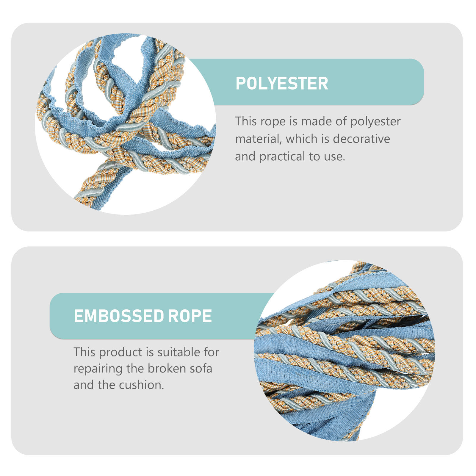 Four Braided Polyester Decorat - огляд і ціна Cord Trim Twisted