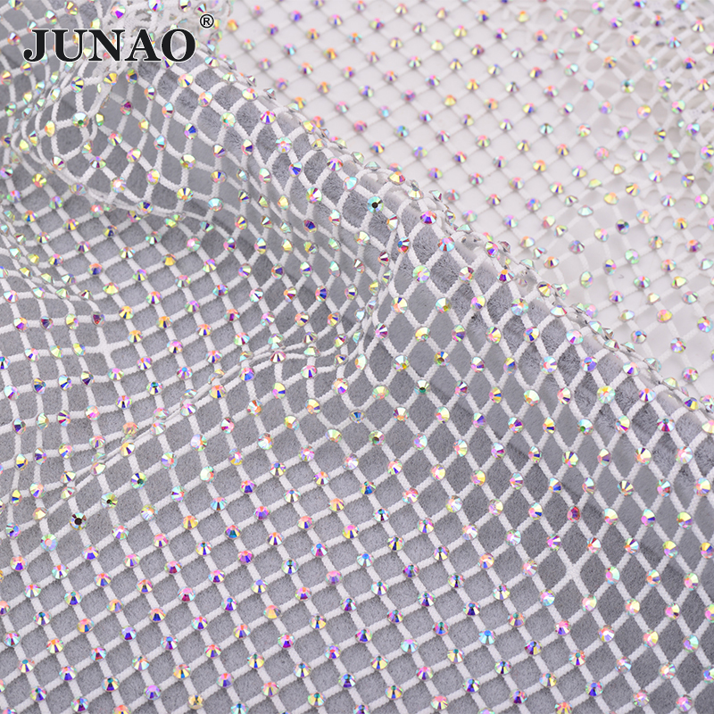 JUNAO 1x1.5 Meter SS12 SS16 Bl - огляд і ціна Crystal Mesh Fabric