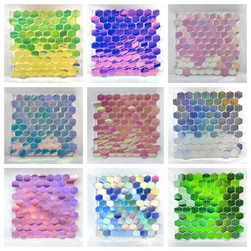 1pc Hexagon Sequin Backdrop Pa - огляд і ціна Sequin Fabric Panel
