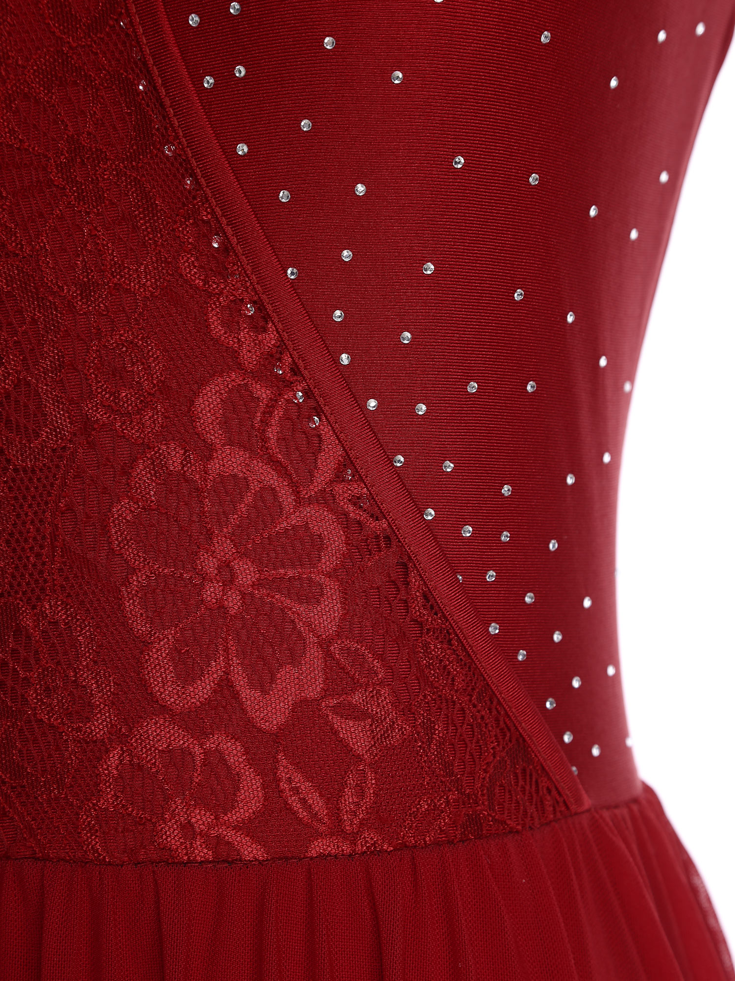 Women Lyrical Dance Dress Flor - огляд і ціна Rhinestone Banding Trim