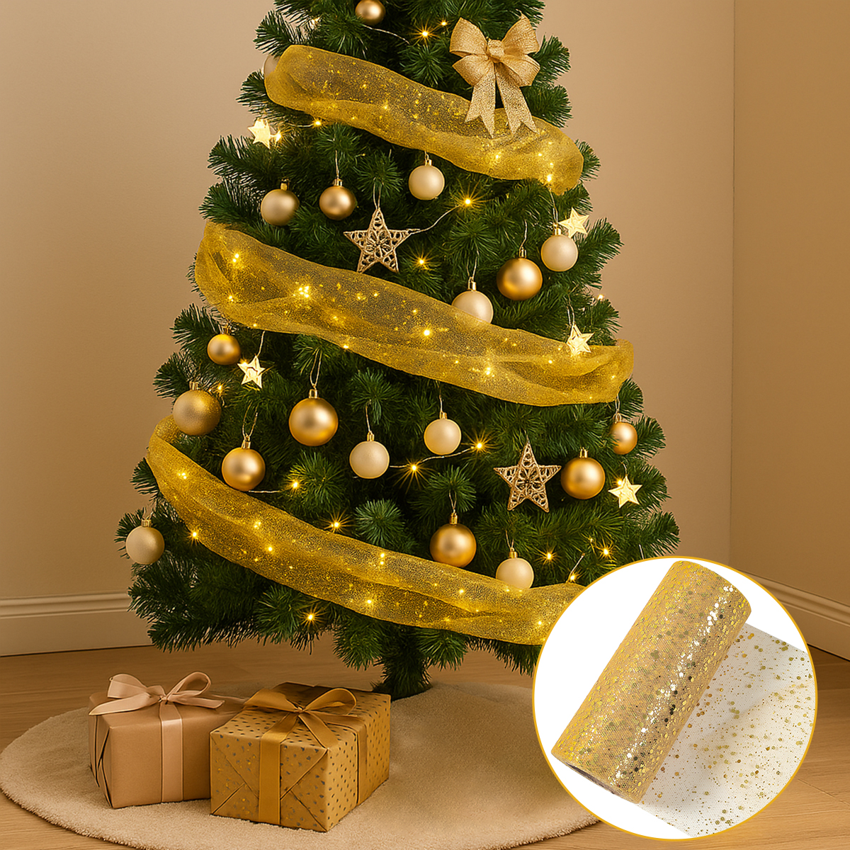 Glitter Tulle Rolls Birthday P - огляд і ціна Organza Ribbon Spool
