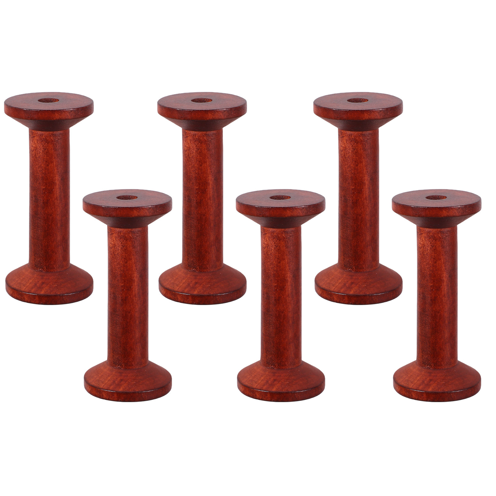 6Pcs Wooden Empty Spools for C - огляд і ціна Embroidery Craft