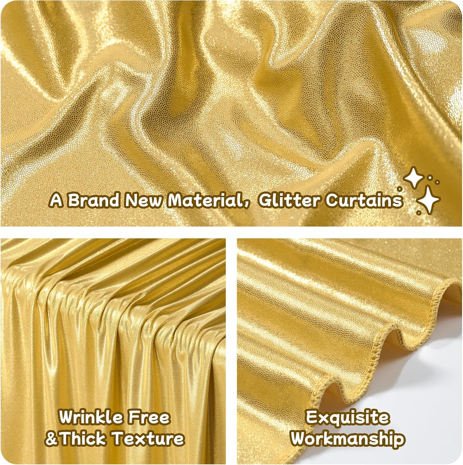 2.3x7FT Wrinkle Free Glitter 1 - огляд і ціна Sequin Fabric Panel