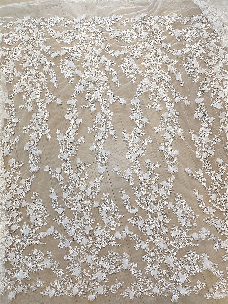 Ivory 3D Floral Hand Beaded La - огляд і ціна Embellish Craft