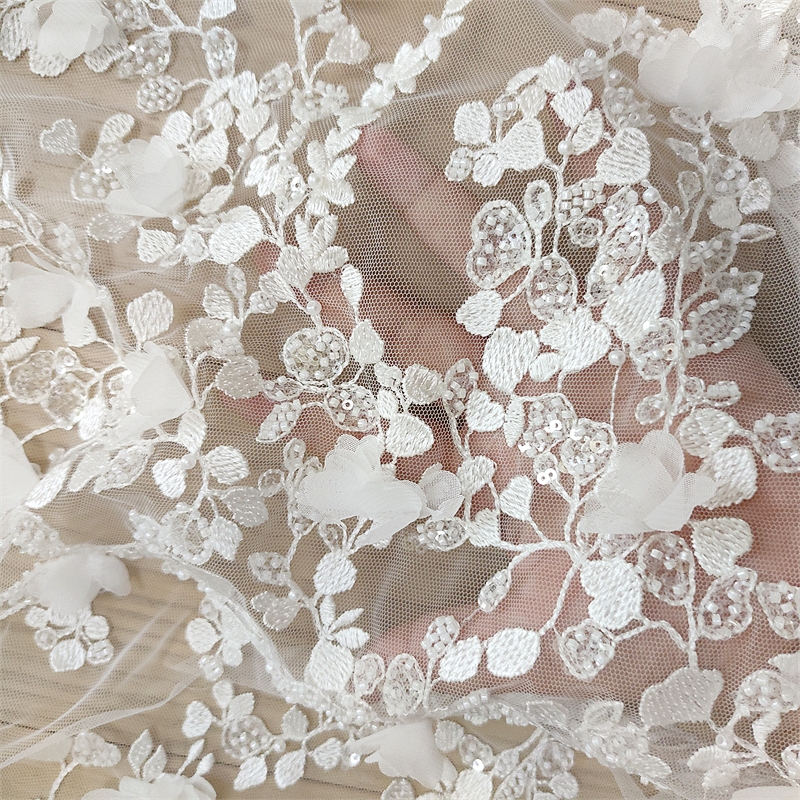 Ivory 3D Floral Hand Beaded La - огляд і ціна Embellish Craft