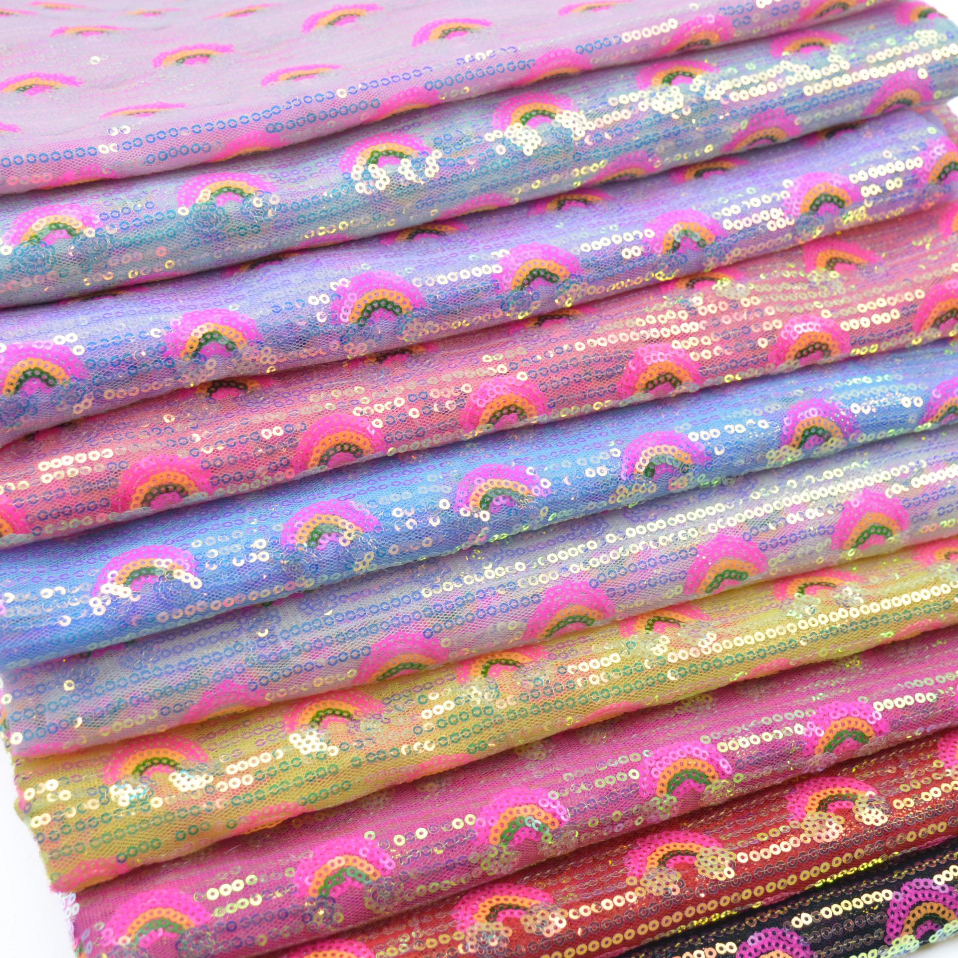 3mm Rainbow Sequin Glitter Fab - огляд і ціна Sequin Fabric Panel