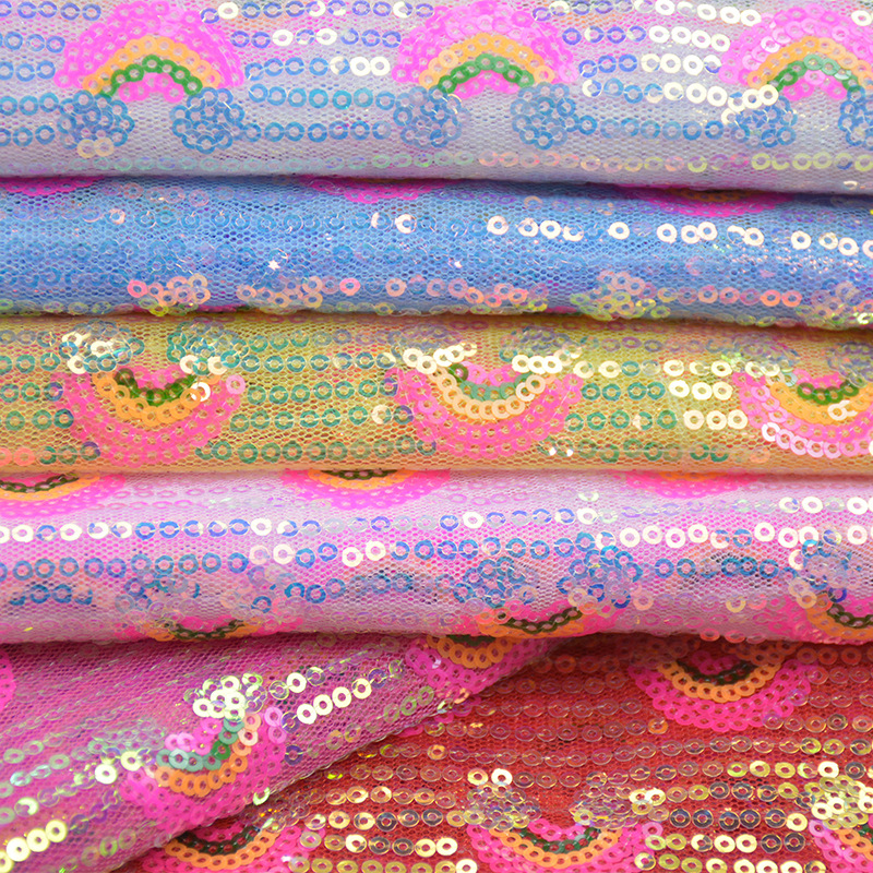 3mm Rainbow Sequin Glitter Fab - огляд і ціна Sequin Fabric Panel