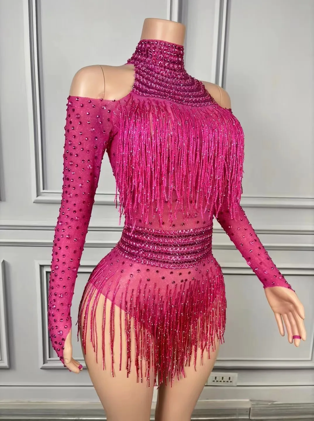 Singer Dancer Costume Sparkly  - огляд і ціна Rhinestone Banding Trim