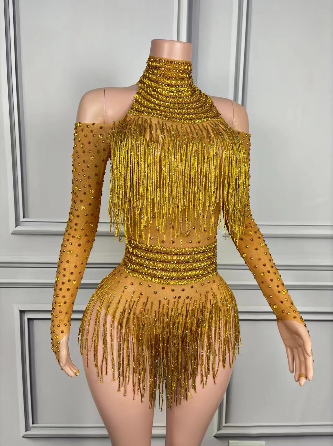 Singer Dancer Costume Sparkly  - огляд і ціна Rhinestone Banding Trim