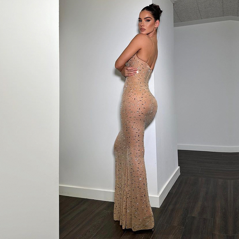 Sexy Strapless Bodycon Dress w - огляд і ціна Crystal Mesh Fabric