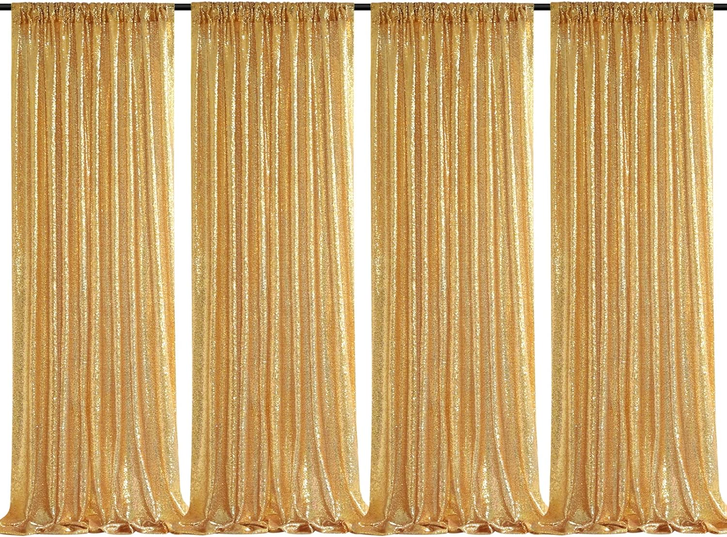 2×8FT-4PCS Gold Sequin Backdro - огляд і ціна Sequin Fabric Panel