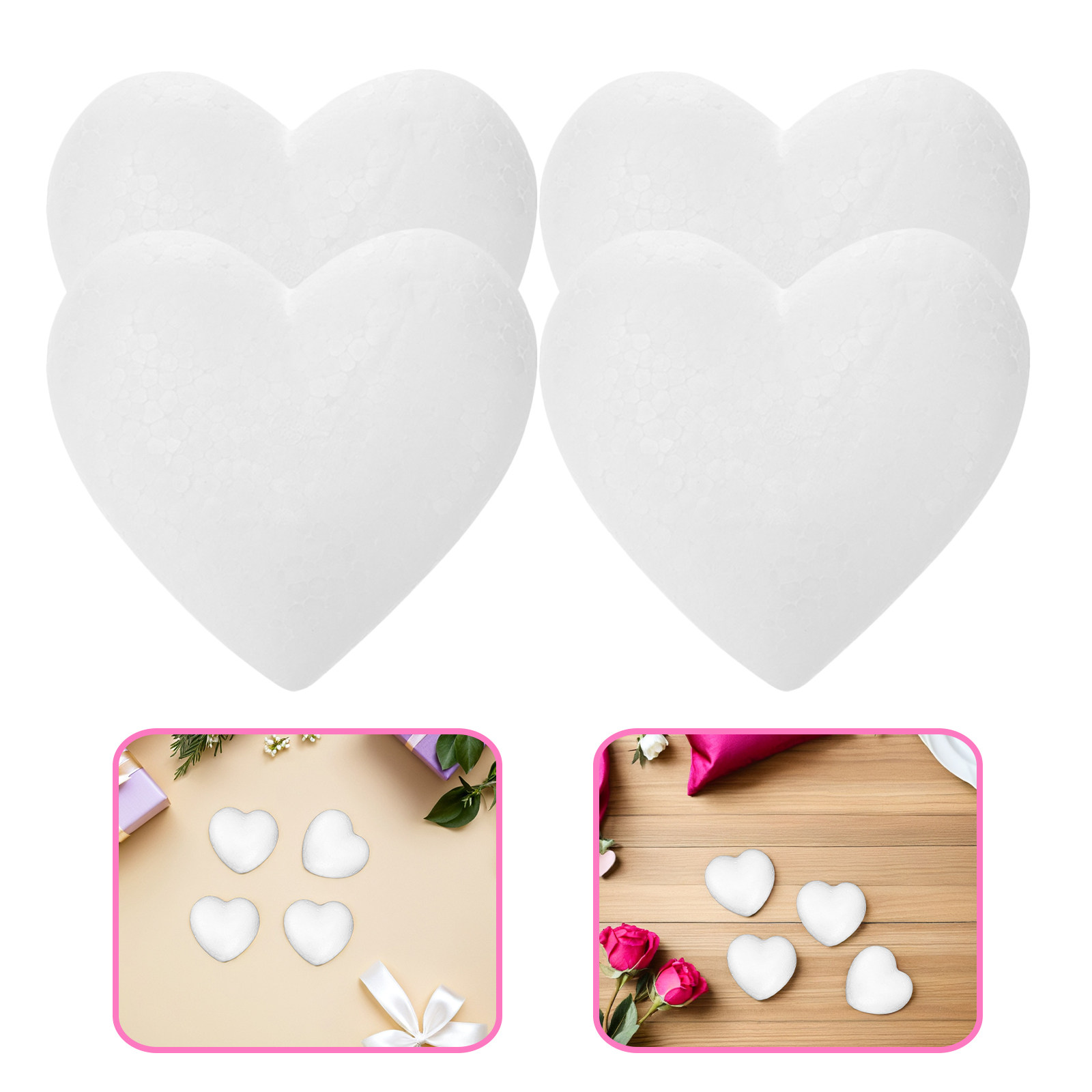 20Pcs Blank Heart Foam Balls L - огляд і ціна Embellish Craft