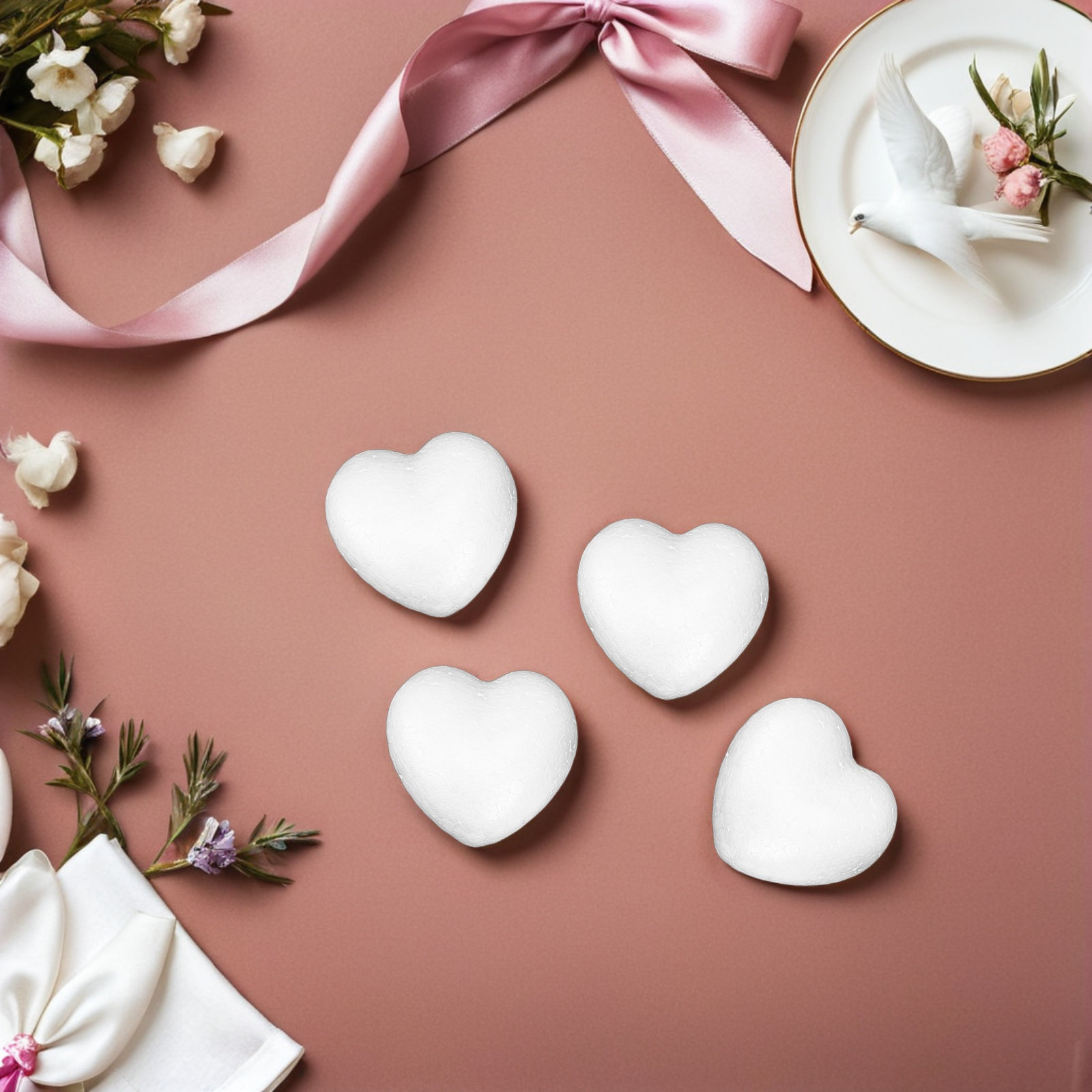 20Pcs Blank Heart Foam Balls L - огляд і ціна Embellish Craft