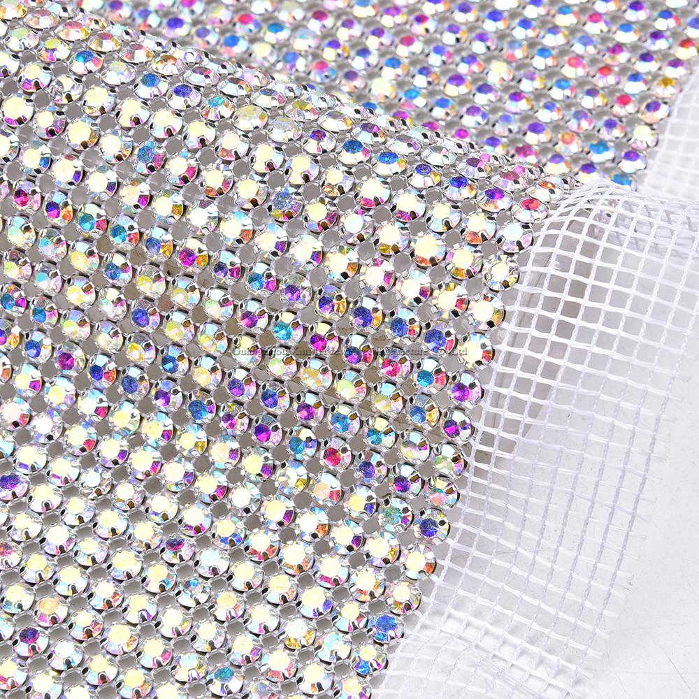 24 Rows Crystal AB Color Bling - огляд і ціна Crystal Mesh Fabric