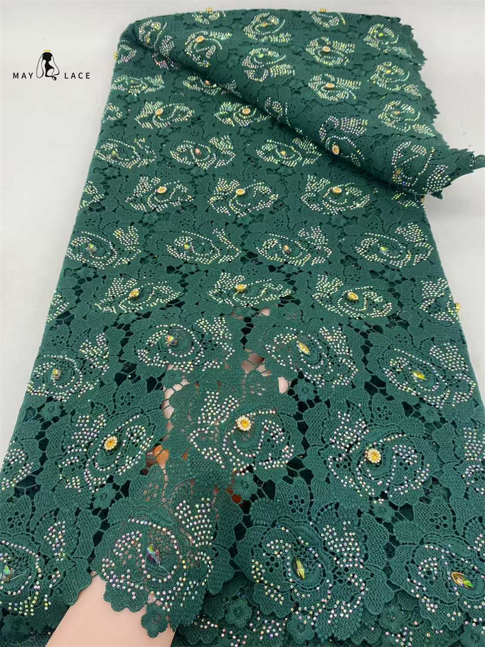 Latest Cord Guipure Lace Fabri - огляд і ціна Crystal Mesh Fabric