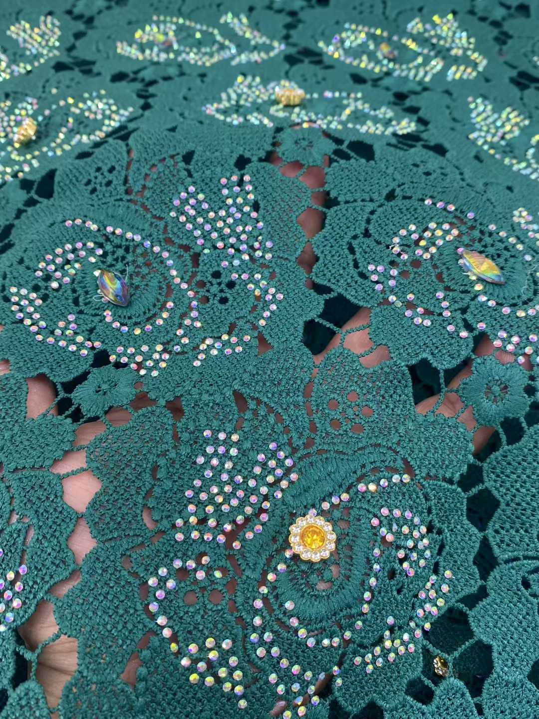 Latest Cord Guipure Lace Fabri - огляд і ціна Crystal Mesh Fabric